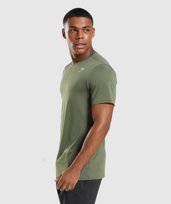 Panske Tricka Gymshark Arrival Olivovo Zelená | AC6041782